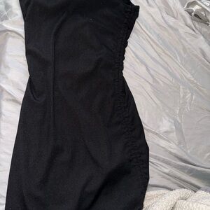 Elegant Black Asymmetrical Dress
